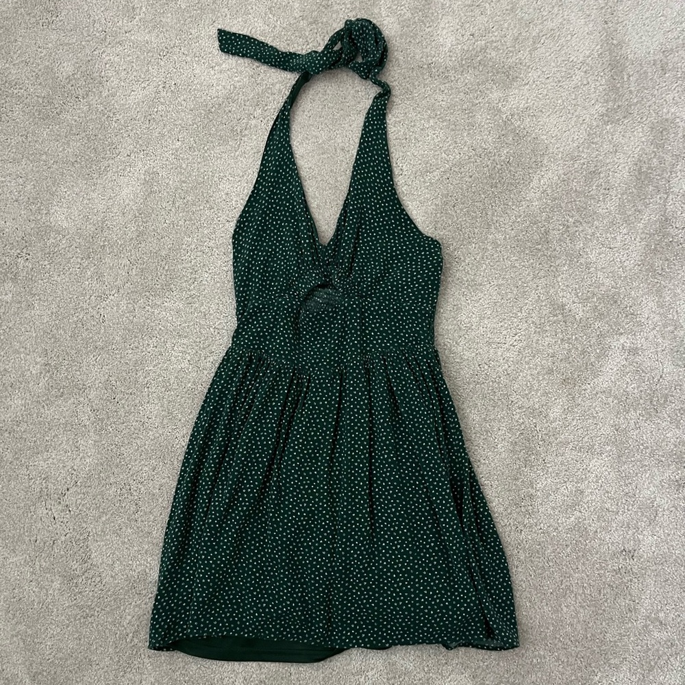 Kendall & Kylie Dark Green Backless Dress